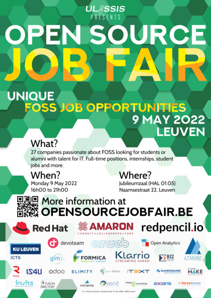 ULYSSIS Open Source Job Fair - poster of 2022 edition